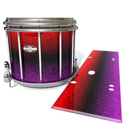 Pearl Championship CarbonCore Snare Drum Slip - Rosso Galaxy Fade (Red) (Purple)