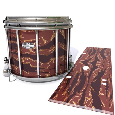 Pearl Championship CarbonCore Snare Drum Slip - Sabertooth Tiger Camouflage (Red)