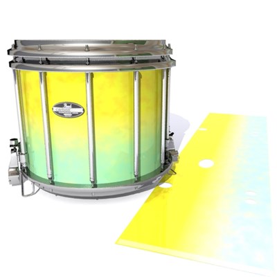 Pearl Championship CarbonCore Snare Drum Slip - Springtime Fade (Yellow) (Aqua)