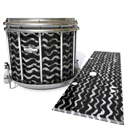 Pearl Championship CarbonCore Snare Drum Slip - Wave Brush Strokes Grey and Black (Neutral)