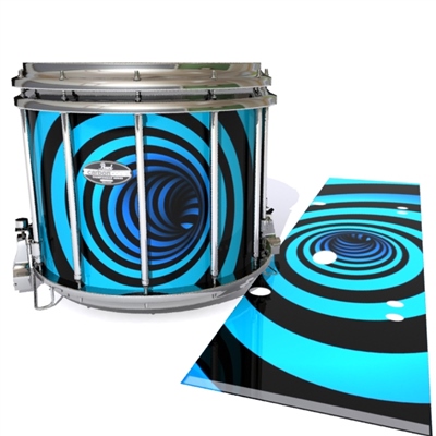 Pearl Championship CarbonCore Snare Drum Slip - Blue Vortex Illusion (Themed)