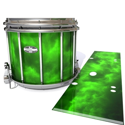 Pearl Championship CarbonCore Snare Drum Slip - Green Smokey Clouds (Themed)