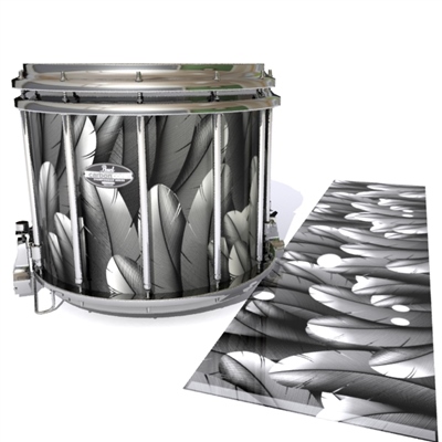 Pearl Championship CarbonCore Snare Drum Slip - Grey Feathers (Themed)