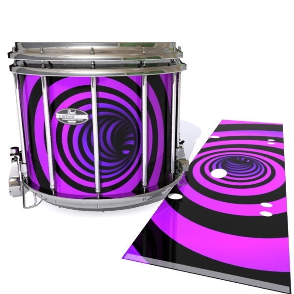 Pearl Championship CarbonCore Snare Drum Slip - Purple Vortex Illusion  (Themed)