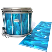 Pearl Championship Maple Snare Drum Slip - Blue Feathers (Themed)