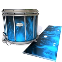 Pearl Championship Maple Snare Drum Slip - Blue Flames (Themed)