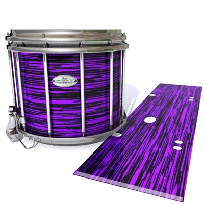 Pearl Championship Maple Snare Drum Slip - Chaos Brush Strokes Purple and Black (Purple)