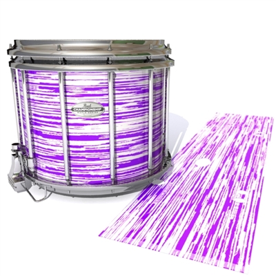 Pearl Championship Maple Snare Drum Slip - Chaos Brush Strokes Purple and White (Purple)