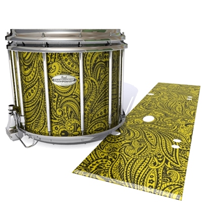 Pearl Championship Maple Snare Drum Slip - Gold Paisley (Themed)