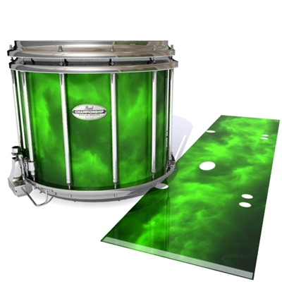 Pearl Championship Maple Snare Drum Slip - Green Smokey Clouds (Themed)