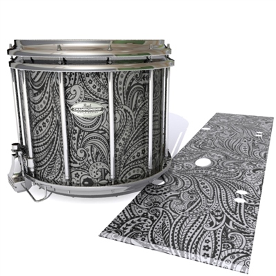 Pearl Championship Maple Snare Drum Slip - Grey Paisley (Themed)