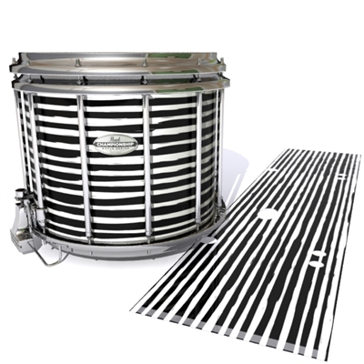 Pearl Championship Maple Snare Drum Slip - Lateral Brush Strokes Black and White (Neutral)