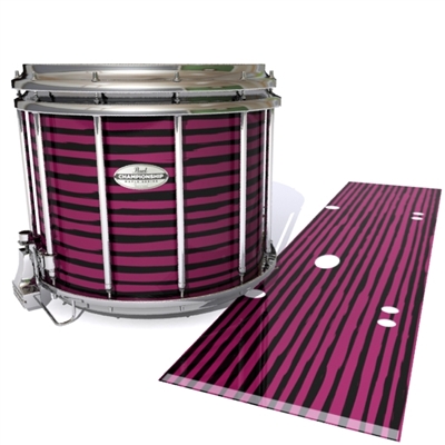 Pearl Championship Maple Snare Drum Slip - Lateral Brush Strokes Maroon and Black (Red)