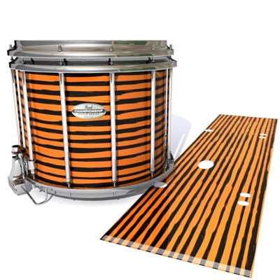 Pearl Championship Maple Snare Drum Slip - Lateral Brush Strokes Orange and Black (Orange)