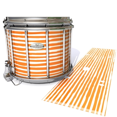 Pearl Championship Maple Snare Drum Slip - Lateral Brush Strokes Orange and White (Orange)