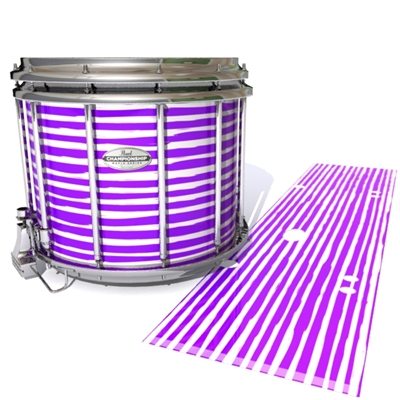 Pearl Championship Maple Snare Drum Slip - Lateral Brush Strokes Purple and White (Purple)