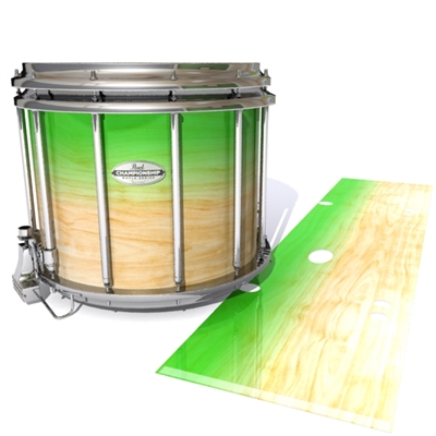 Pearl Championship Maple Snare Drum Slip - Maple Woodgrain Green Fade (Green)