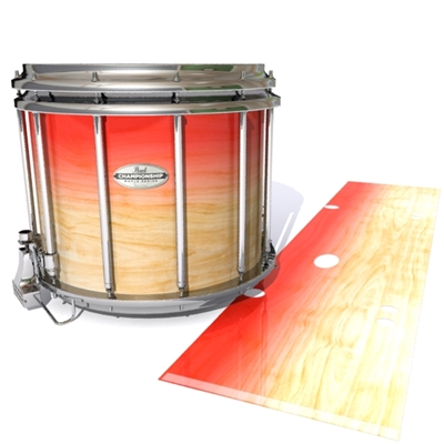Pearl Championship Maple Snare Drum Slip - Maple Woodgrain Red Fade (Red)