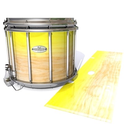 Pearl Championship Maple Snare Drum Slip - Maple Woodgrain Yellow Fade (Yellow)