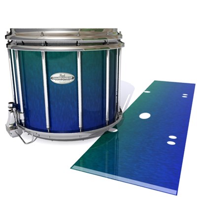 Pearl Championship Maple Snare Drum Slip - Mariana Abyss (Blue) (Green)