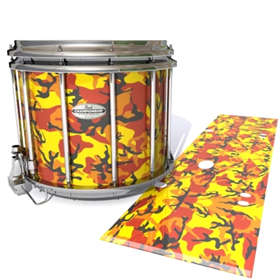 Pearl Championship Maple Snare Drum Slip - November Fall Traditional Camouflage (Red) (Yellow)