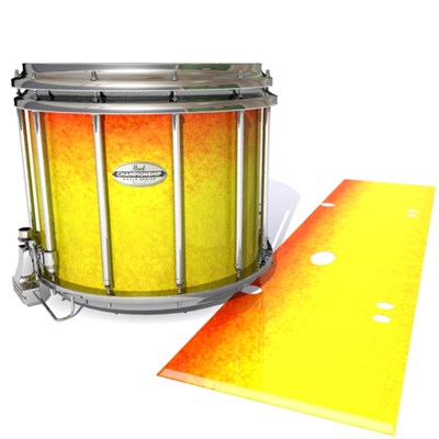 Pearl Championship Maple Snare Drum Slip - Phoenix Fire (Yellow) (Orange)