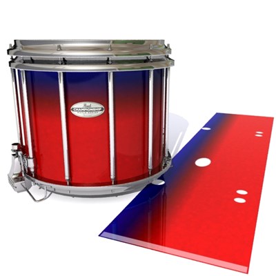 Pearl Championship Maple Snare Drum Slip - Red Arrow (Red) (Blue)