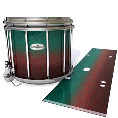 Pearl Championship Maple Snare Drum Slip - Red River Fade (Red) (Aqua)