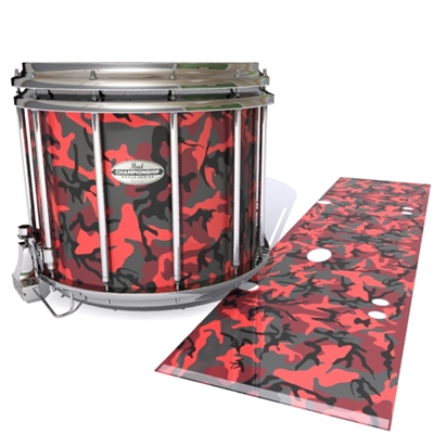 Pearl Championship Maple Snare Drum Slip - Red Slate Traditional Camouflage (Red)