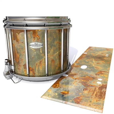 Pearl Championship Maple Snare Drum Slip - Rusted Metal (Themed)