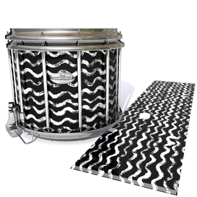 Pearl Championship Maple Snare Drum Slip - Wave Brush Strokes Black and White (Neutral)