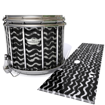 Pearl Championship Maple Snare Drum Slip - Wave Brush Strokes Grey and Black (Neutral)