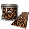 Pearl Championship Maple Snare Drum Slip - Wave Brush Strokes Orange and Black (Orange)
