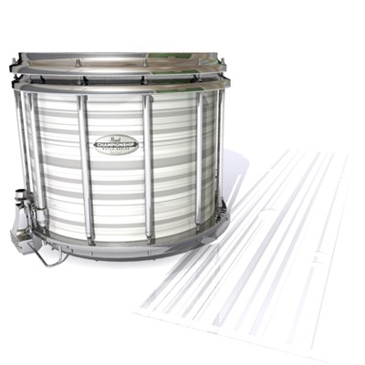 Pearl Championship Maple Snare Drum Slip - White Horizon Stripes (Neutral)