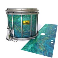 Pearl Championship Maple Snare Drum Slip (Old) - Aquamarine Blue Pearl (Aqua)