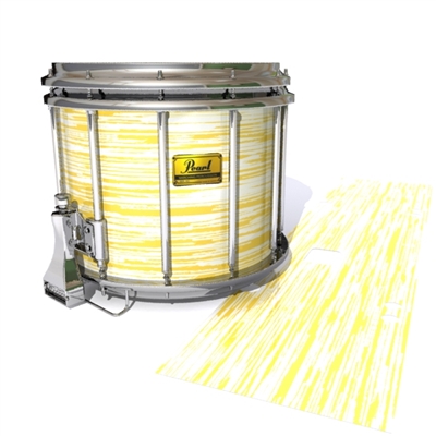 Pearl Championship Maple Snare Drum Slip (Old) - Chaos Brush Strokes Yellow and White (Yellow)
