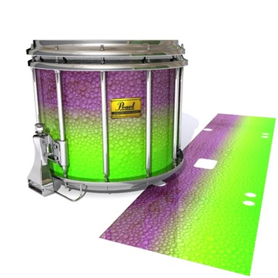 Pearl Championship Maple Snare Drum Slip (Old) - Joker Drop Fade (Purple) (Green)
