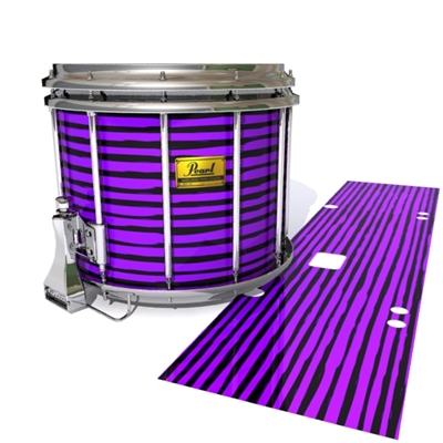 Pearl Championship Maple Snare Drum Slip (Old) - Lateral Brush Strokes Purple and Black (Purple)