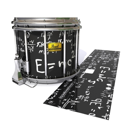 Pearl Championship Maple Snare Drum Slip (Old) - Mathmatical Equations on Black (Themed)