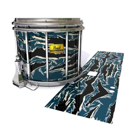 Pearl Championship Maple Snare Drum Slip (Old) - Nighthawk Tiger Camouflage (Blue)