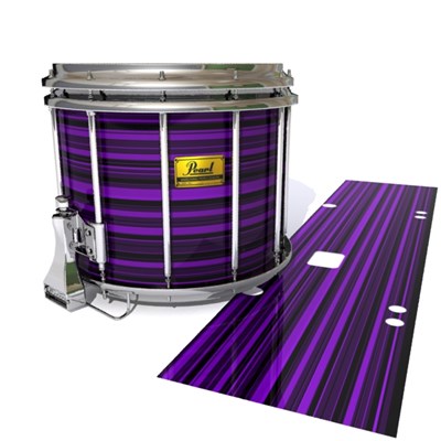 Pearl Championship Maple Snare Drum Slip (Old) - Purple Horizon Stripes (Purple)