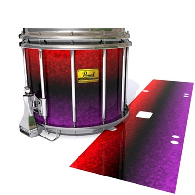 Pearl Championship Maple Snare Drum Slip (Old) - Rosso Galaxy Fade (Red) (Purple)