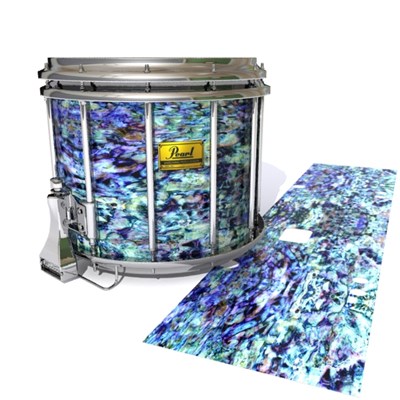 Pearl Championship Maple Snare Drum Slip (Old) - Seabed Abalone (Blue) (Aqua)