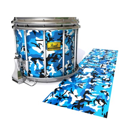 Pearl Championship Maple Snare Drum Slip (Old) - Sky Blue Traditional Camouflage (Blue)