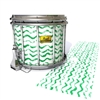 Pearl Championship Maple Snare Drum Slip (Old) - Wave Brush Strokes Green and White (Green)