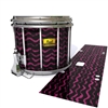 Pearl Championship Maple Snare Drum Slip (Old) - Wave Brush Strokes Maroon and Black (Red)