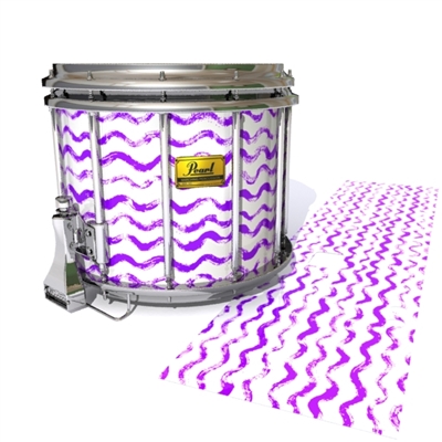 Pearl Championship Maple Snare Drum Slip (Old) - Wave Brush Strokes Purple and White (Purple)