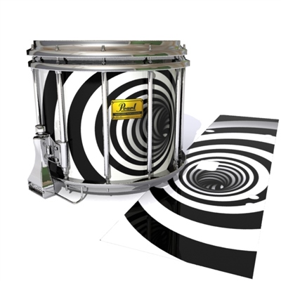 Pearl Championship Maple Snare Drum Slip (Old) - White Vortex Illusion (Themed)