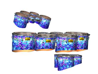 Pearl Championship Maple Tenor Drum Slips - Electro Blue Plasma