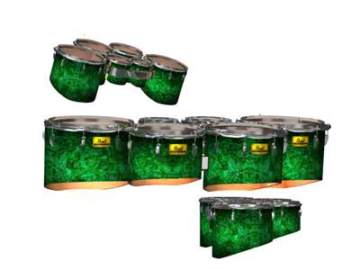 Pearl Championship Maple Tenor Drum Slips - Hulk Green